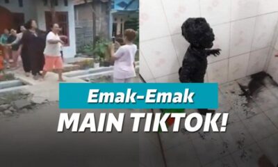 Bikin konten Tik Tok, emak-emak bikin bocah masuk got