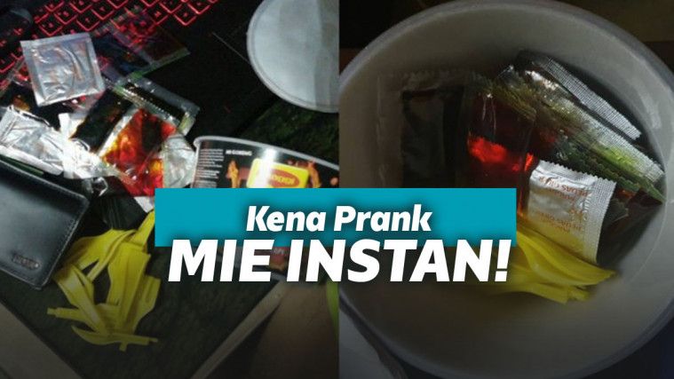 Cowok ini cuma temukan bumbu dan garpi di mie cup instannya