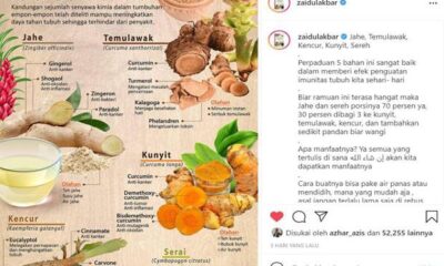 Tips Herbal Ustaz Dokter Zaidul Akbar Bentengi Diri dari Covid-19