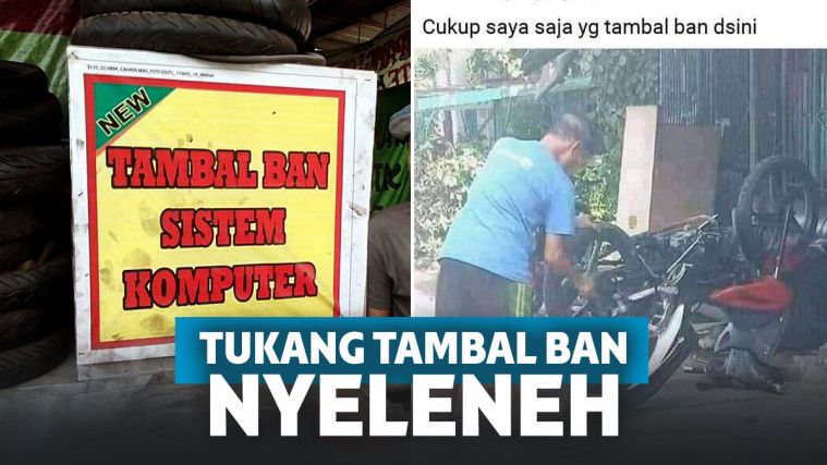 10 Potret Tukang Tambal Ban Ini Bikin Susah Nahan Ketawa!