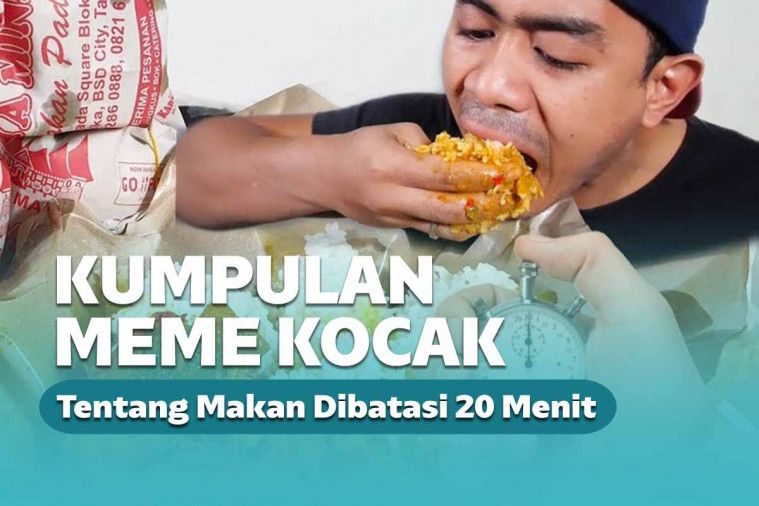 Meme Super Kocak saat Makan Dine-In Maksimal 20 Menit