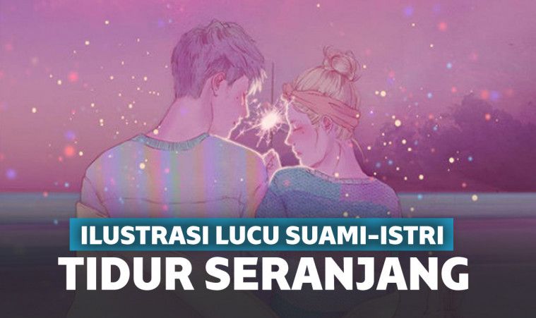 Ilustrasi Lucu Suami-Istri yang Baru Tidur Seranjang