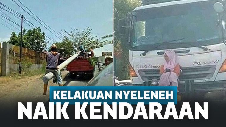 Kelewat Santuy, Gini Potret Kocak Orang Saat Naik Kendaraan