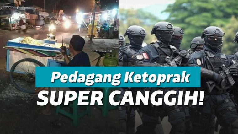 Penjual ketoprak bawa HT saat jualan, netizen takut diculik