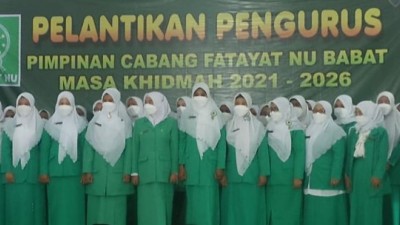 Resmi Dilantik, Fatayat NU Babat Siap Hadapi Tantangan Berorganisasi