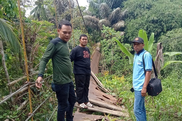 Lazismu Akan Bangun Jembatan Rusak di Desa Aur Duri Merangin Jambi