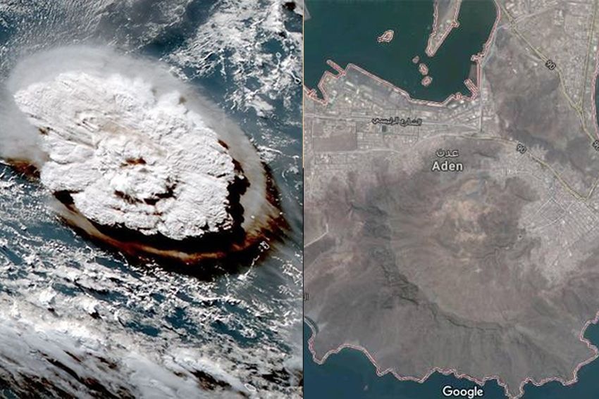 Letusan Gunung Api di Tonga Tak Seberapa Dibanding Jika Aden Bangun