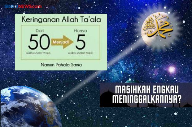 Selamat Memperingati Isra Miraj, Perintah Sholat dari 50 Menjadi 5 Waktu