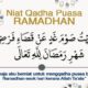 Niat Qadha Puasa Ramadhan Digabung dengan Puasa Sunnah