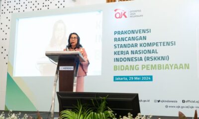 Otoritas Jasa Keuangan (OJK) menggelar Prakonvensi Rancangan Standar Kompetensi Kerja Nasional Indonesia (RSKKNI) bidang Pembiayaan di Hotel Le Méridien, Jakarta (29/5/24).
