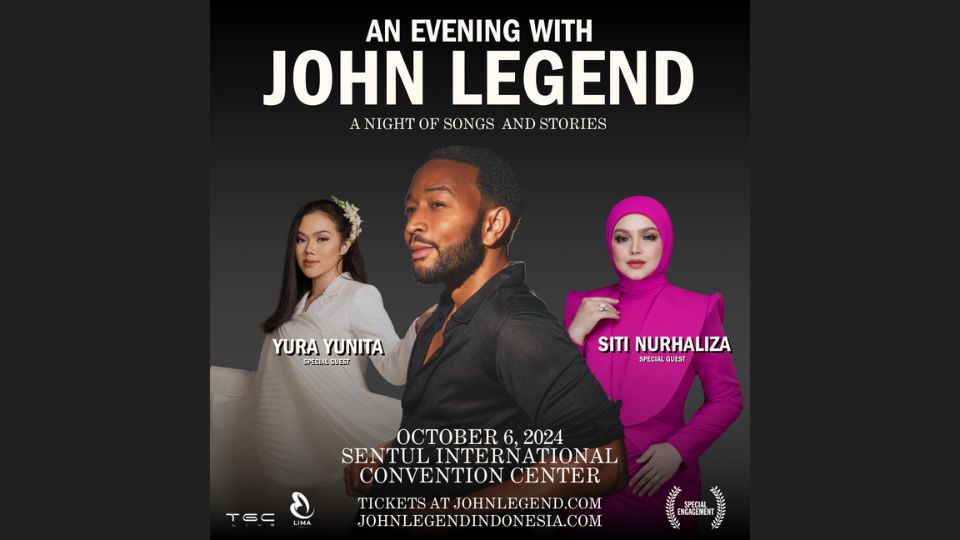 Harga Tiket dan Cara Beli untuk Konser John Legend, Featuring Yura Yunita & Dato’ Sri Siti Nurhaliza